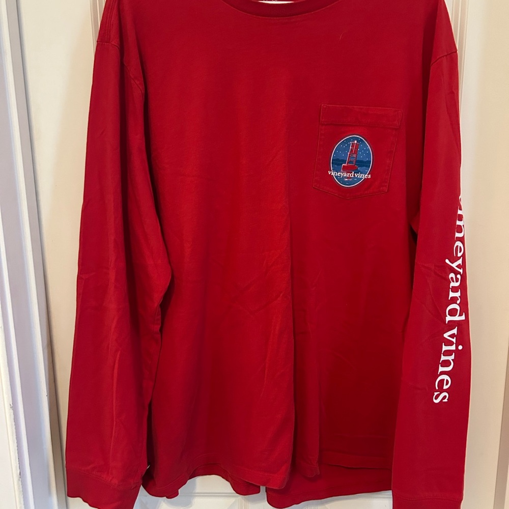 Vineyard Vines Red Long Sleeve Shirt